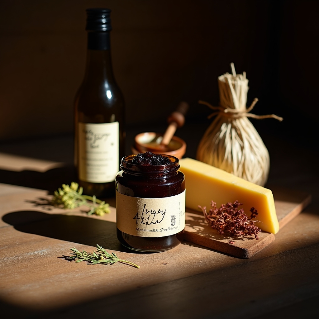 Productos artesanales con etiquetado correcto en envases